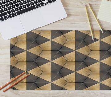 3D Brown Hexagon 18043 Desk Mat