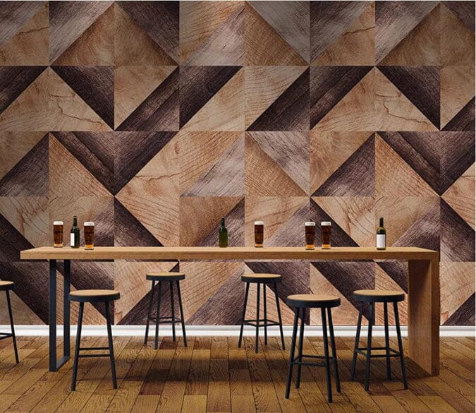 3D Wooden Triangle 2501 Wall Murals Wallpaper AJ Wallpaper 2 