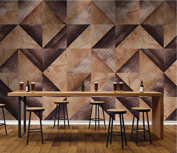 3D Wooden Triangle 2501 Wall Murals Wallpaper AJ Wallpaper 2 