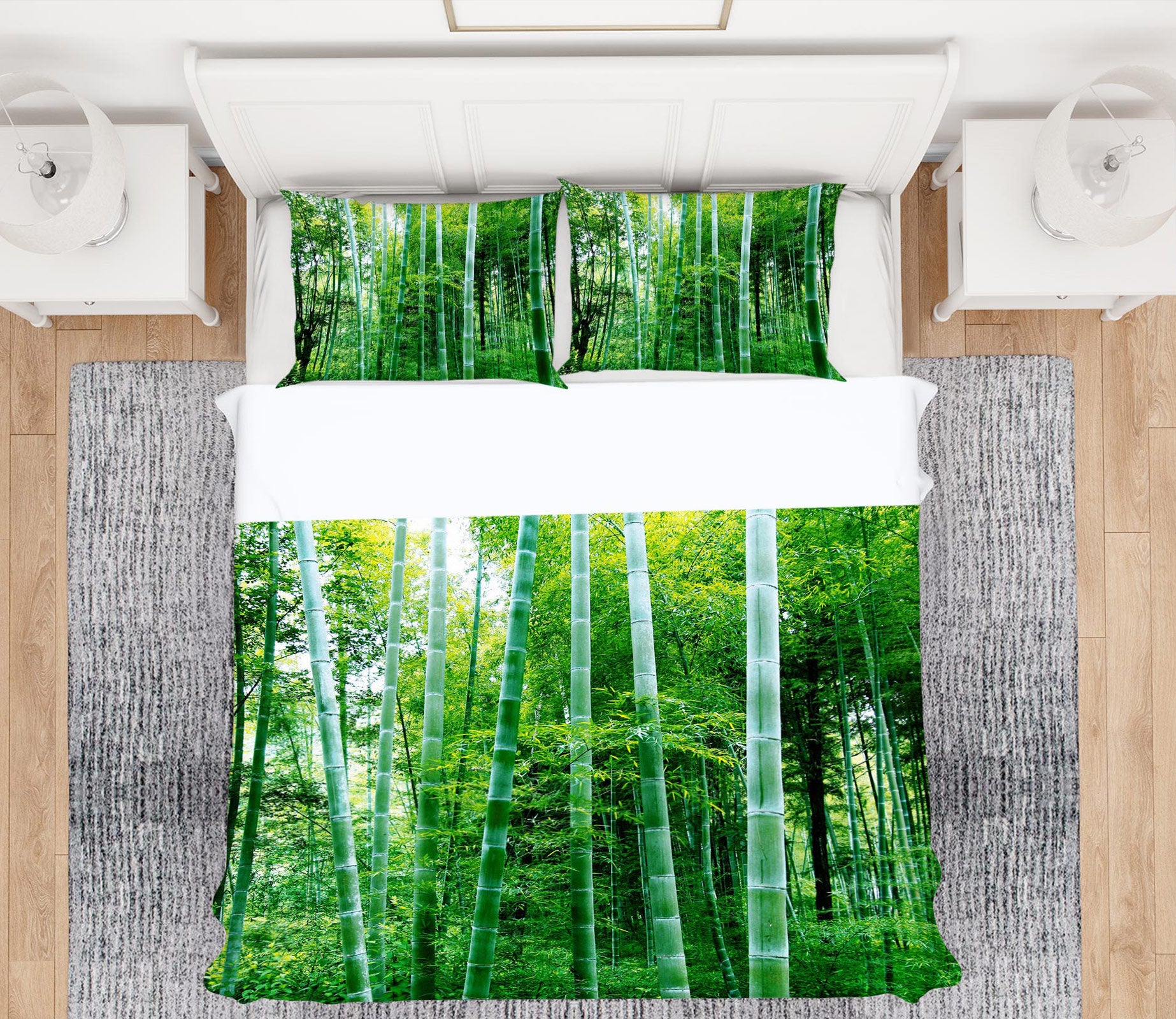 3D Bamboo Forest 13141 Bed Pillowcases Quilt