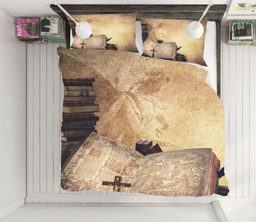 3D Book 19131 Bed Pillowcases Quilt