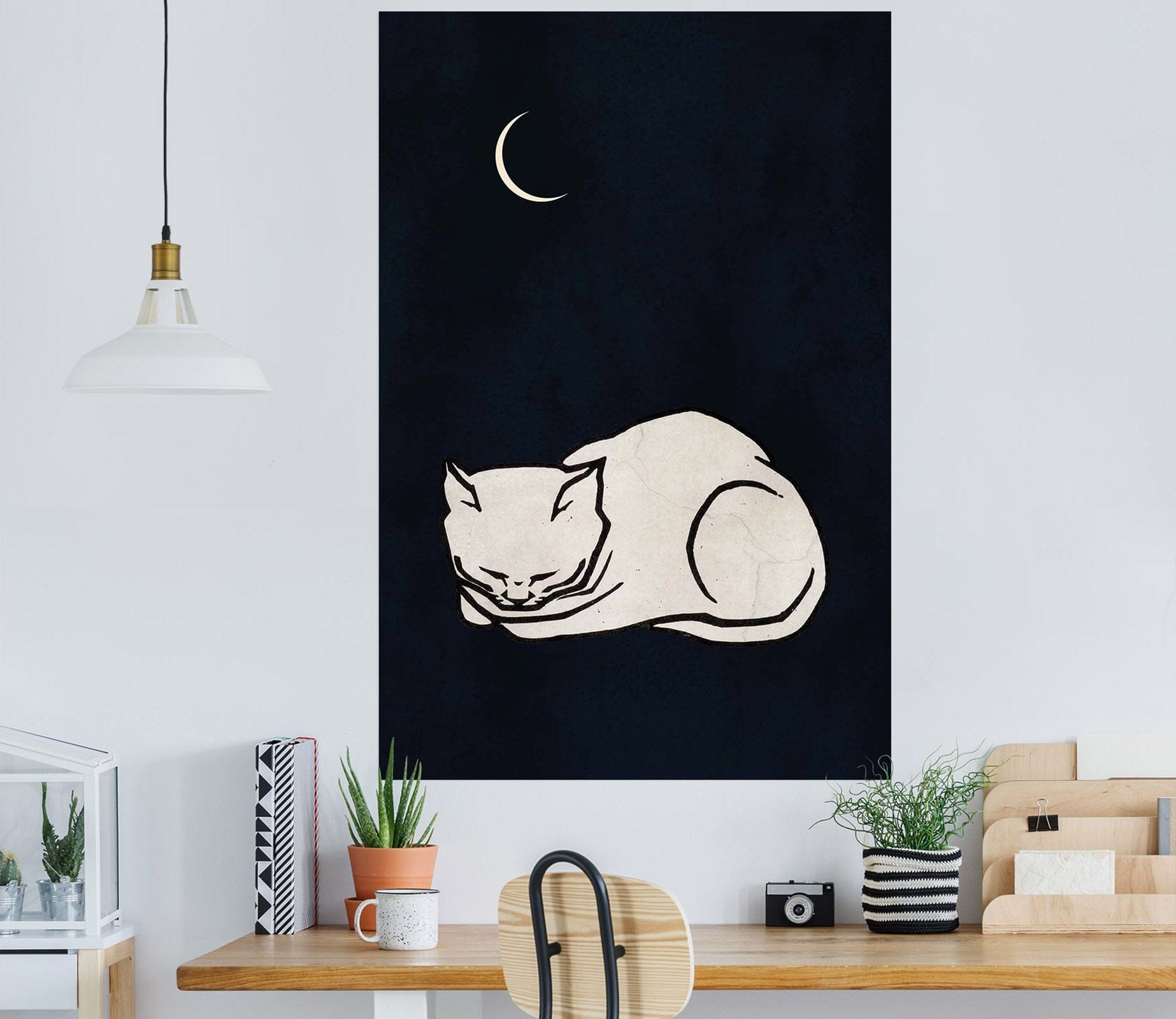 3D White Cat 129 Boris Draschoff Wall Sticker Wallpaper AJ Wallpaper 2 