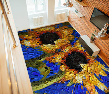 3D Sunflower 102152 Dena Tollefson Floor Mural