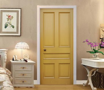 3D Golden Bedroom 002 Door Mural