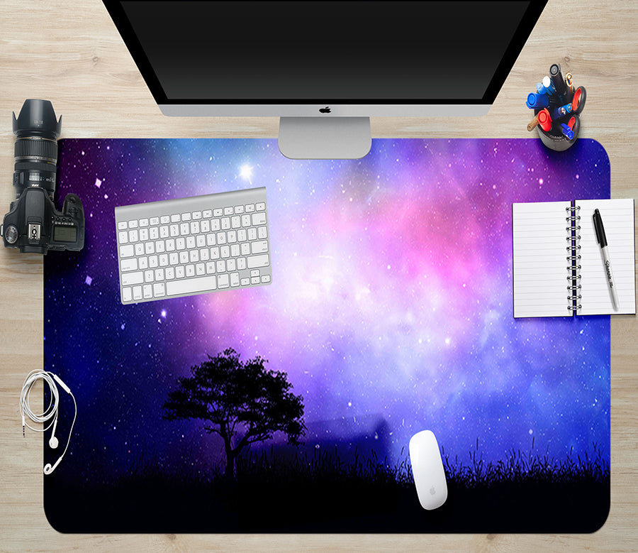 3D Starry Sky Tree 17024 Desk Mat