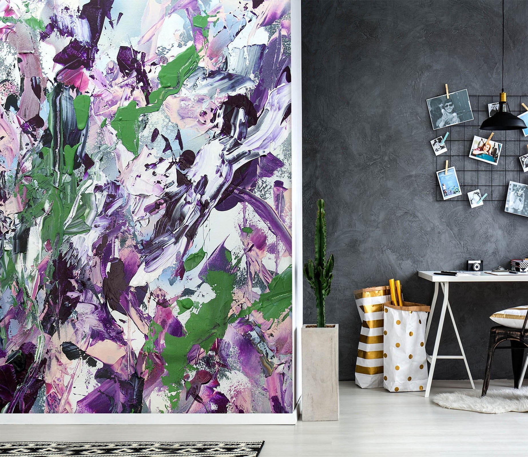 3D Purple Wild Flower 277 Allan P. Friedlander Wall Mural Wall Murals Wallpaper AJ Wallpaper 2 