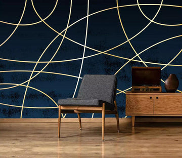 3D Golden Lines 1874 Wall Murals Wallpaper AJ Wallpaper 2 