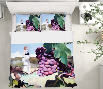 3D Purple Grapes 11069 Matthew Holden Bates Bedding Bed Pillowcases Quilt