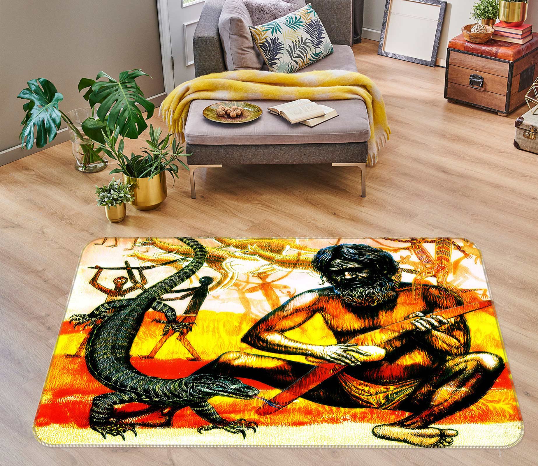 3D Lizard People 76041 Non Slip Rug Mat