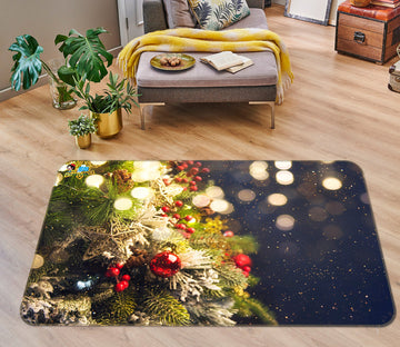 3D Tree Pendant 55107 Christmas Non Slip Rug Mat Xmas