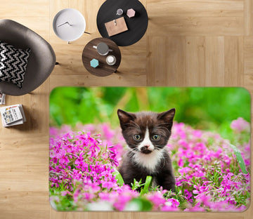 3D Flower Kitten 37056 Non Slip Rug Mat
