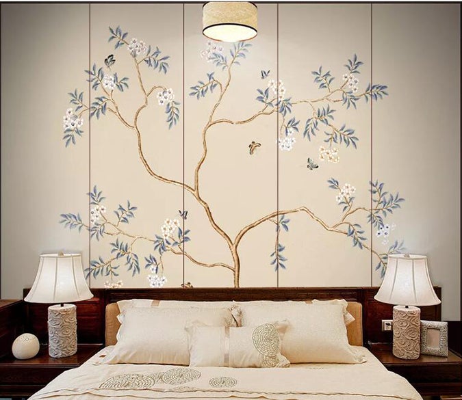 3D Plum Butterfly 767 Wall Murals Wallpaper AJ Wallpaper 2 