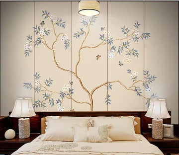 3D Plum Butterfly 767 Wall Murals Wallpaper AJ Wallpaper 2 