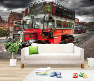 3D Sightseeing Car 251 Vehicle Wall Murals