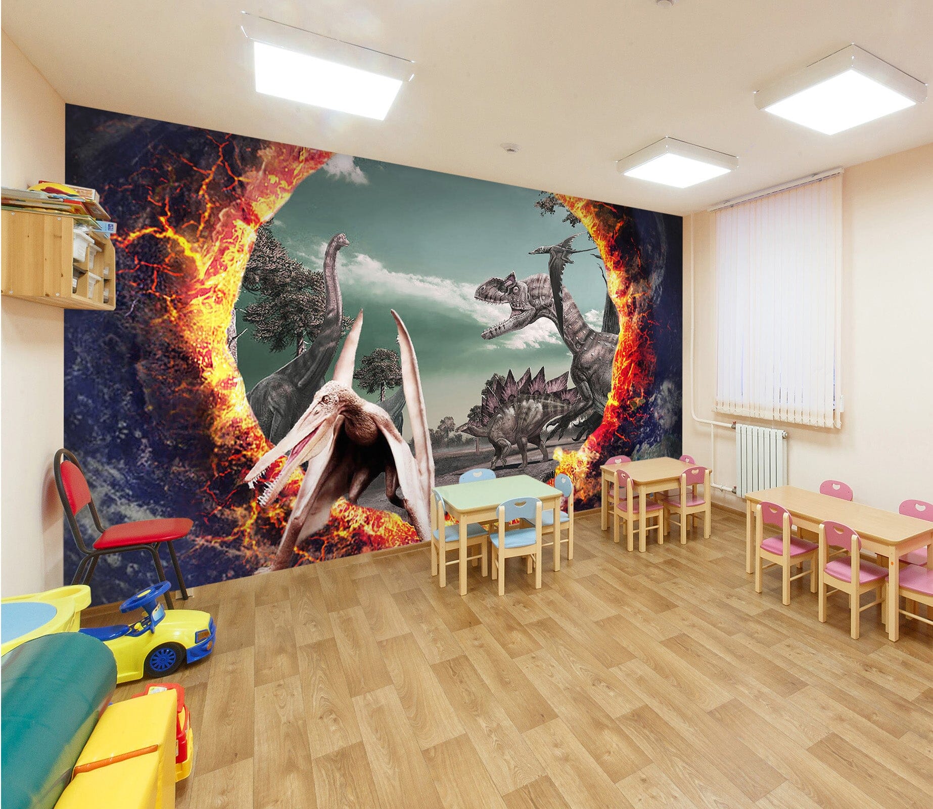 3D Magma Dinosaur 039 Wall Murals Wallpaper AJ Wallpaper 2 