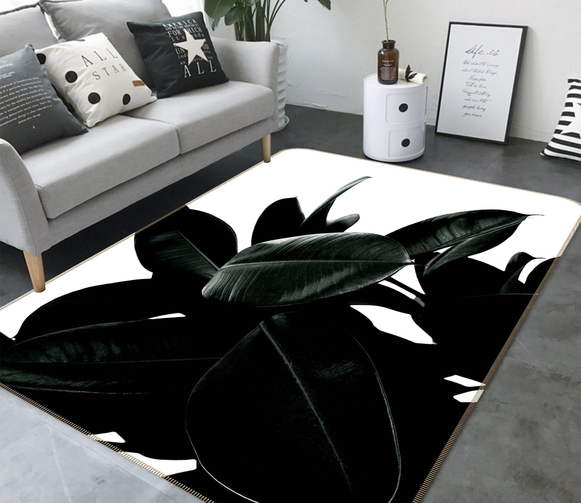 3D Wild Jungle 1140 Boris Draschoff Rug Non Slip Rug Mat Mat AJ Creativity Home 