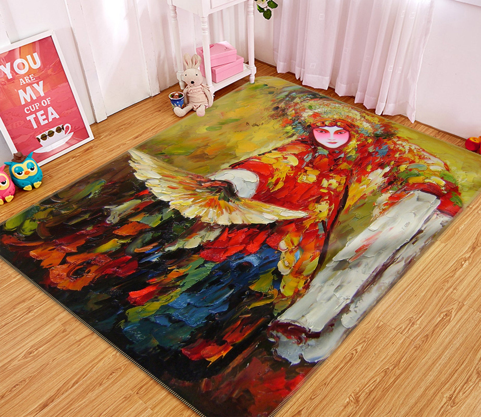 3D Peking Opera 76200 Non Slip Rug Mat