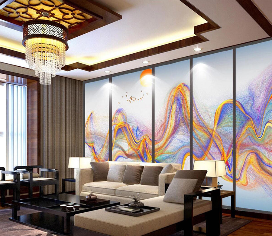 3D Sun Fisherman WC437 Wall Murals