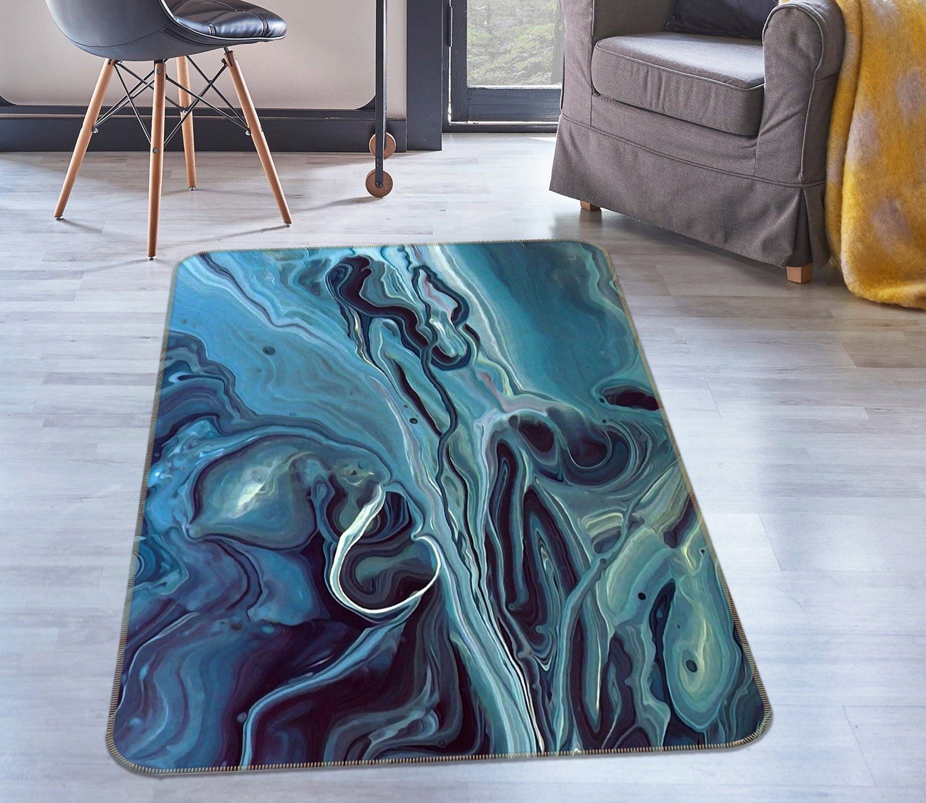 3D Pattern Lines 29224 Non Slip Rug Mat