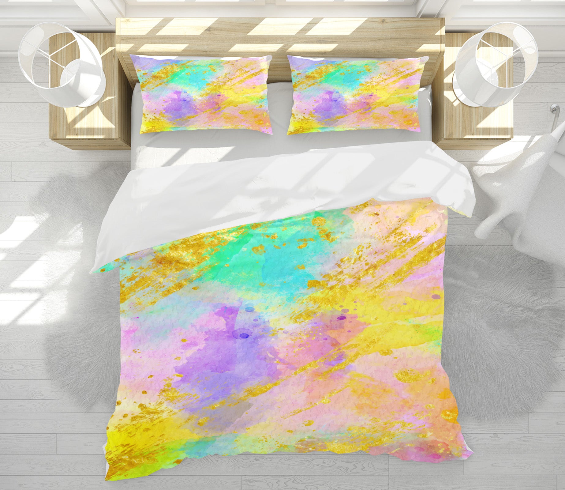 3D Color 61056 Bed Pillowcases Quilt