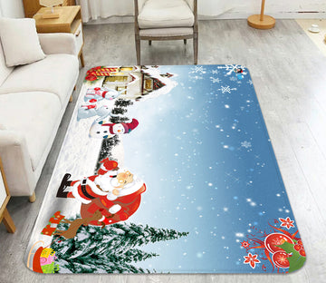 3D Santa Tree 65211 Christmas Non Slip Rug Mat Xmas