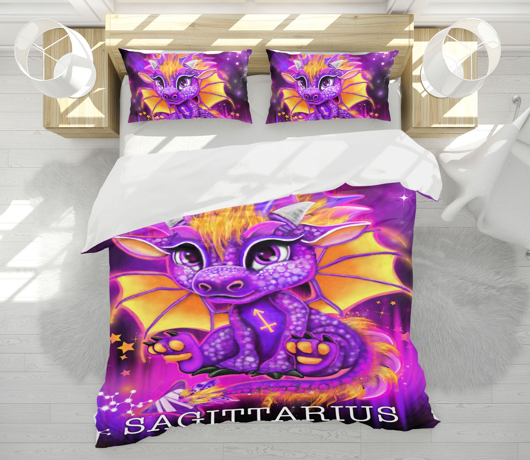 3D Sagittarius Dragon 8603 Sheena Pike Bedding Bed Pillowcases Quilt Cover Duvet Cover