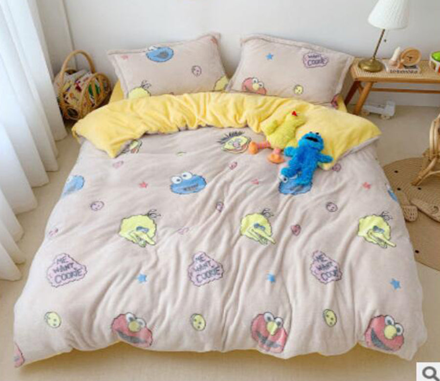 3D Pink Sesame Street 30123 Bed Pillowcases Quilt