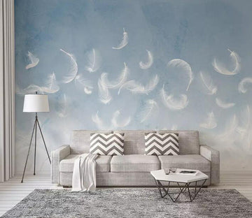 3D White Feather 991 Wall Murals Wallpaper AJ Wallpaper 2 