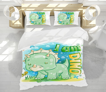 3D Cartoon Little Dinosaur 59018 Bed Pillowcases Quilt