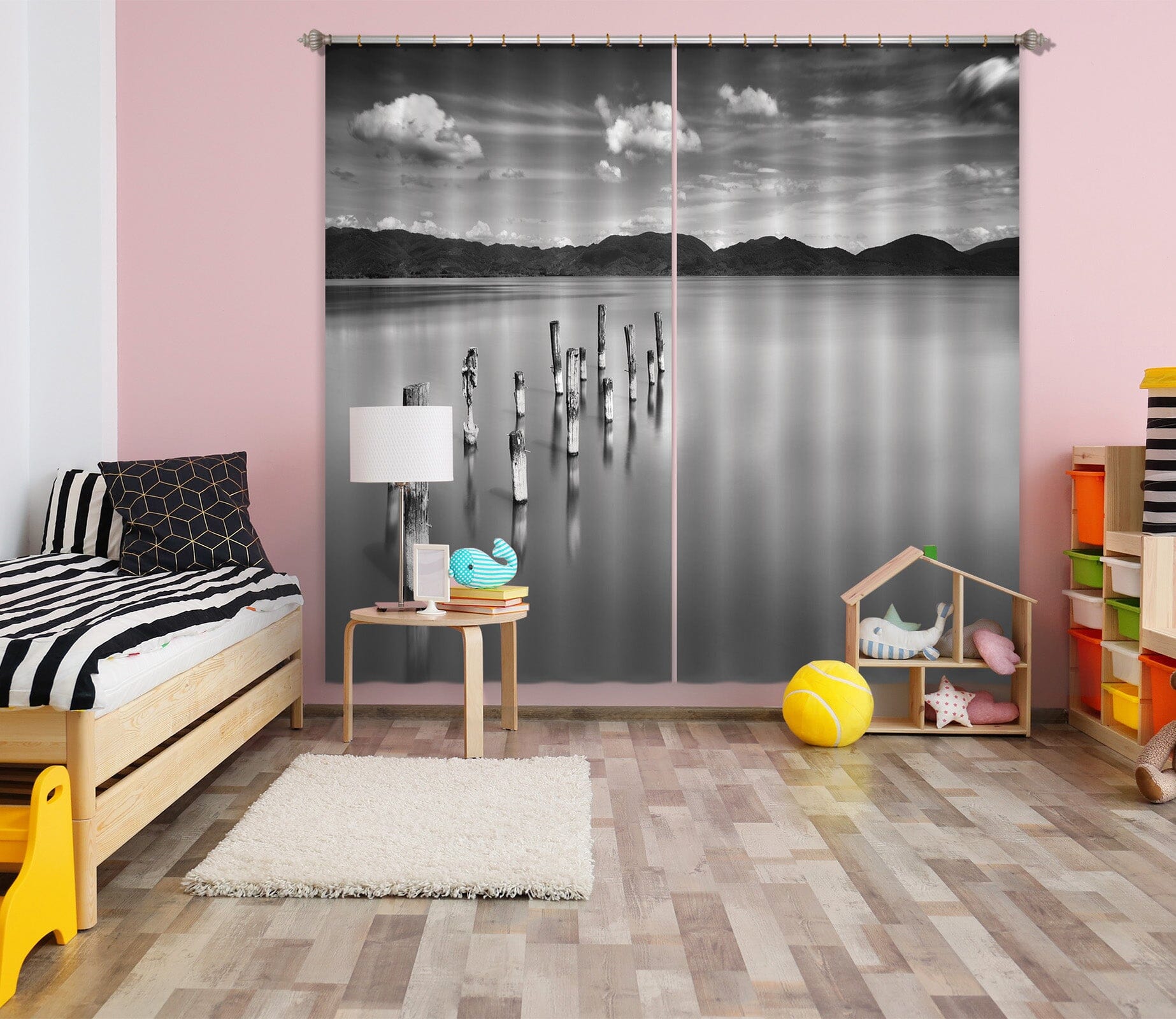 3D Grey Water Stream 162 Marco Carmassi Curtain Curtains Drapes Curtains AJ Creativity Home 