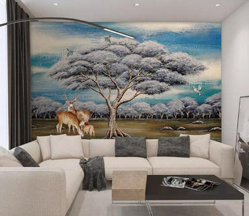 3D Tree Fawn 503 Wall Murals Wallpaper AJ Wallpaper 2 
