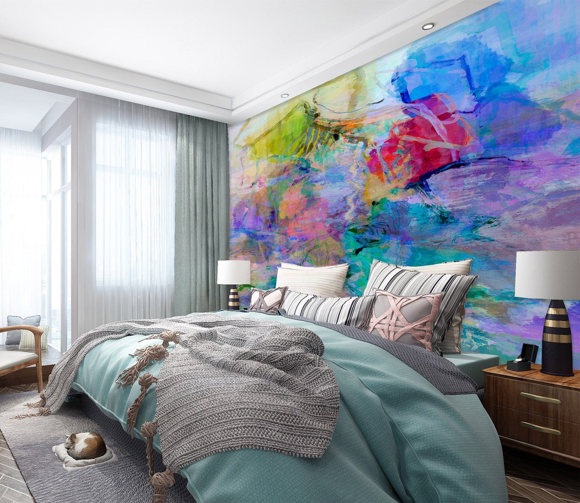 3D Painted Pattern 1522 Michael Tienhaara Wall Mural Wall Murals Wallpaper AJ Wallpaper 2 