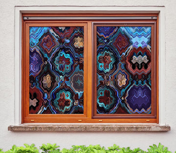 3D Abstract Art Pattern 333 Window Film Print Sticker Cling Stained Glass UV Block