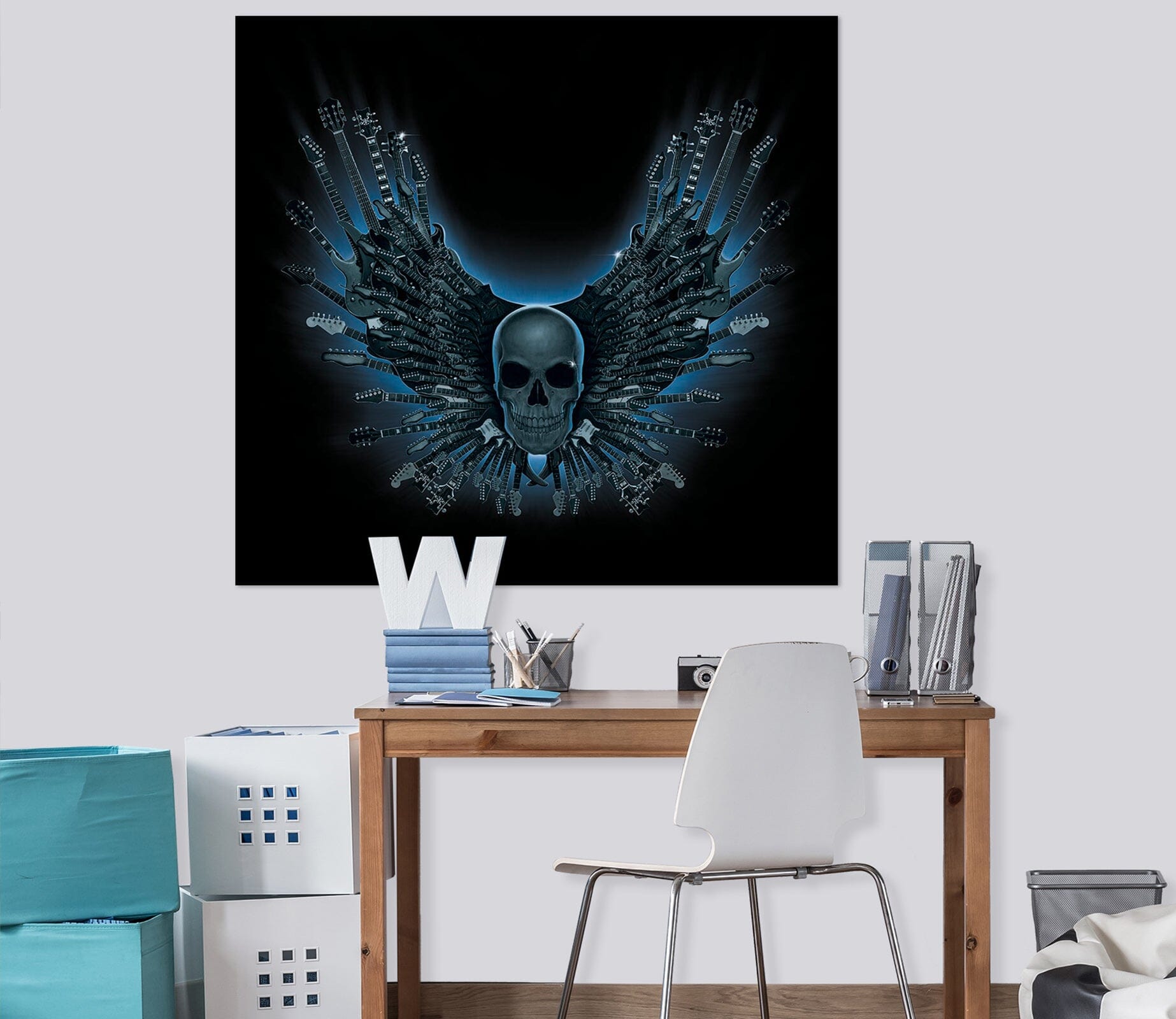 3D Skull Strings 073 Vincent Hie Wall Sticker Wallpaper AJ Wallpaper 2 