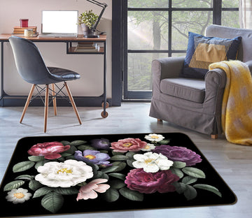 3D Flowers 77040 Non Slip Rug Mat