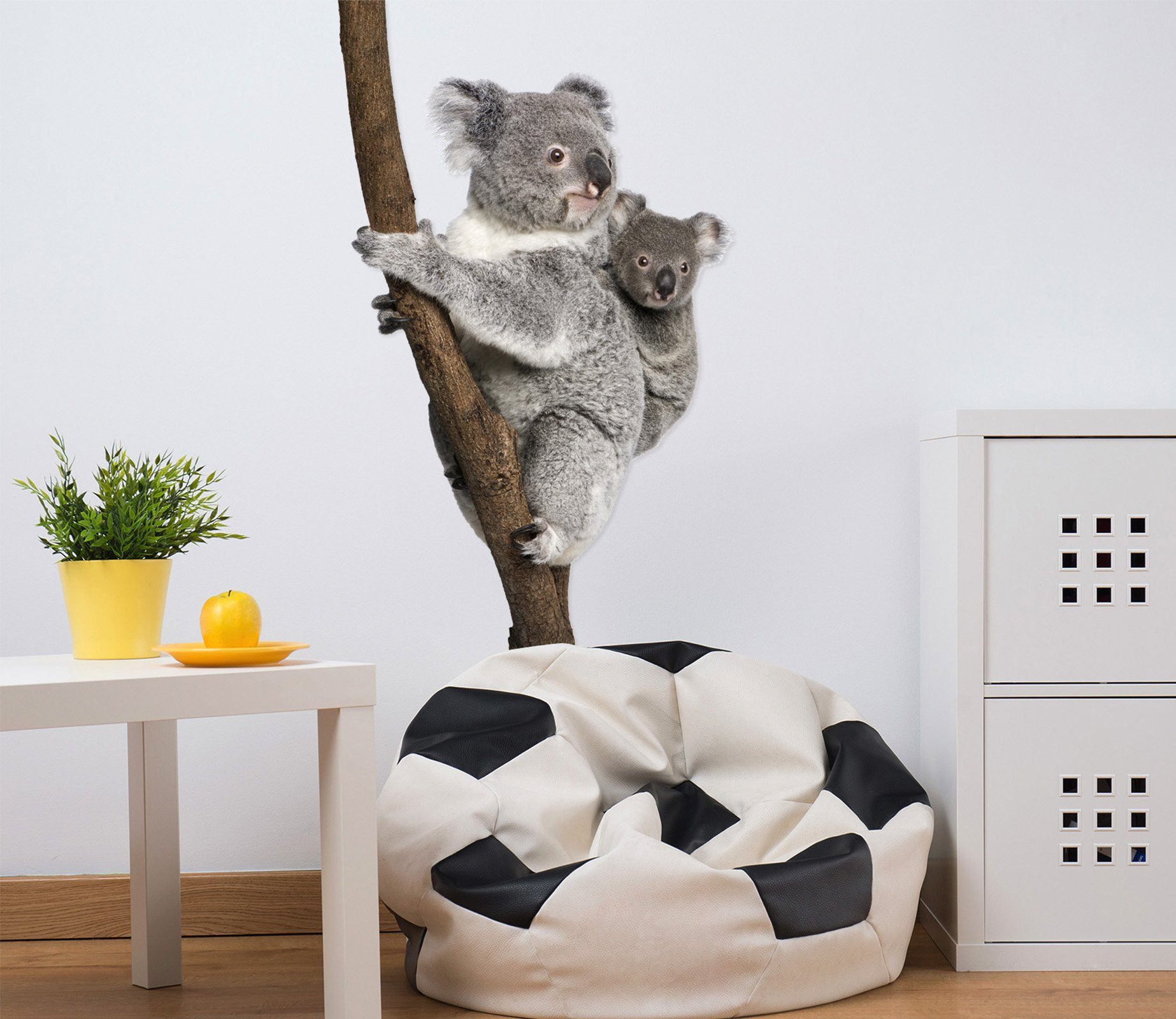 3D Koala Back Baby 189 Animals Wall Stickers Wallpaper AJ Wallpaper 