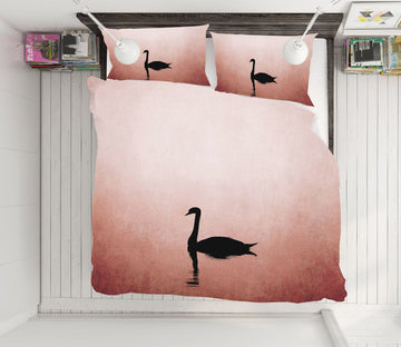 3D Swan Lake 2116 Boris Draschoff Bedding Bed Pillowcases Quilt Quiet Covers AJ Creativity Home 