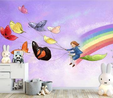 3D Kite Girl 1711 Wall Murals Wallpaper AJ Wallpaper 2 