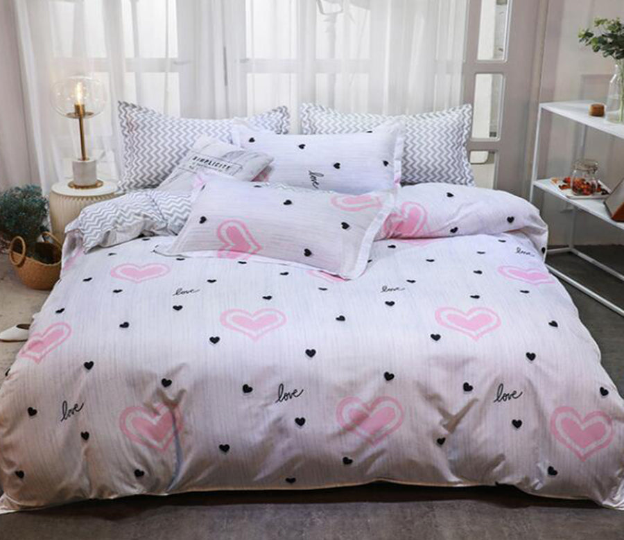3D Wave Point Love 2186 Bed Pillowcases Quilt