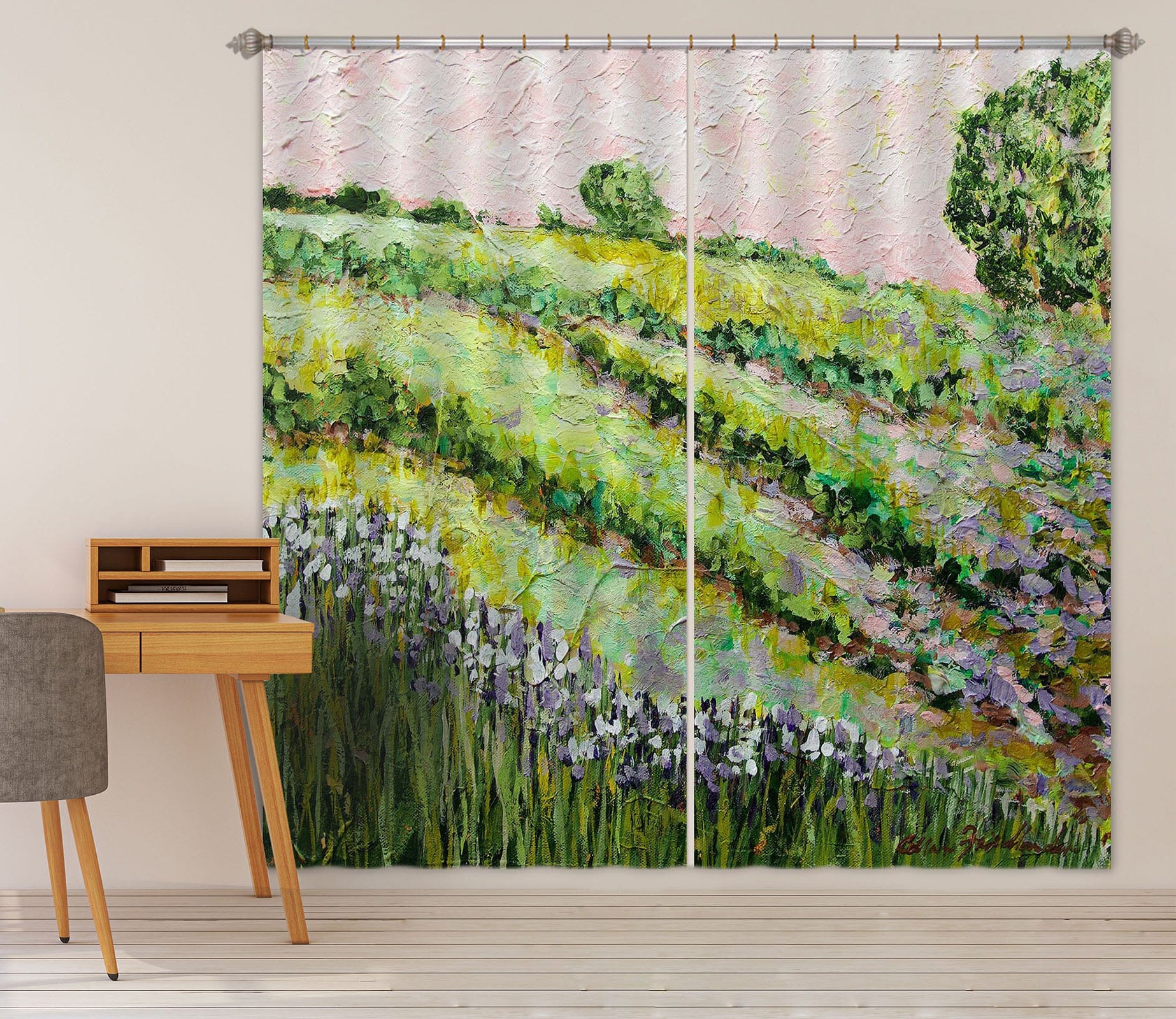 3D Green Wheat Field 257 Allan P. Friedlander Curtain Curtains Drapes Curtains AJ Creativity Home 