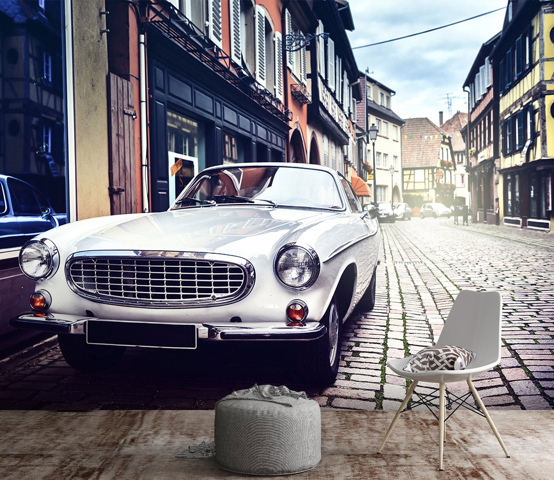 3D Street Classic Car 220 Vehicle Wall Murals