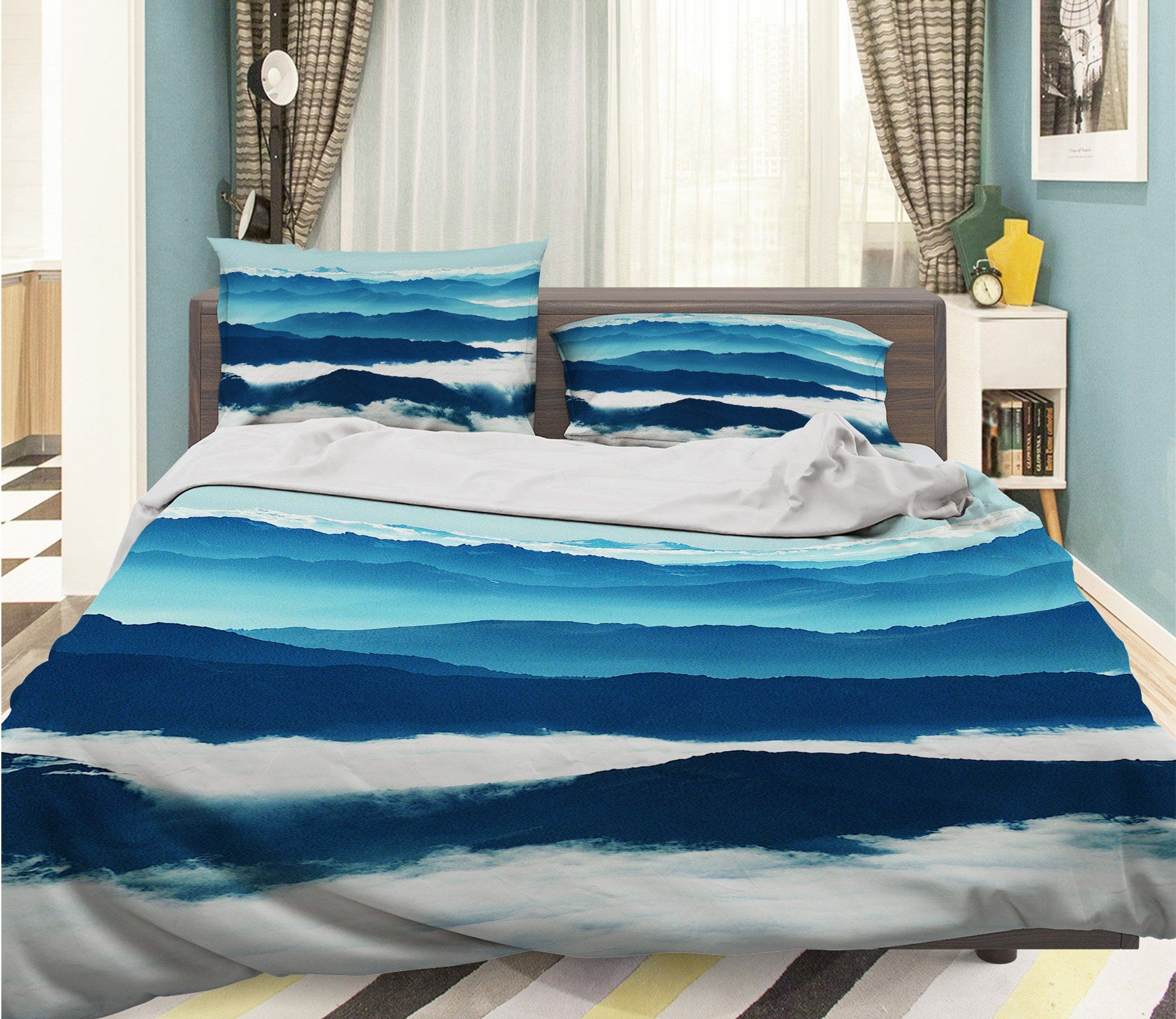 3D Vision Mountain 083 Bed Pillowcases Quilt Wallpaper AJ Wallpaper 