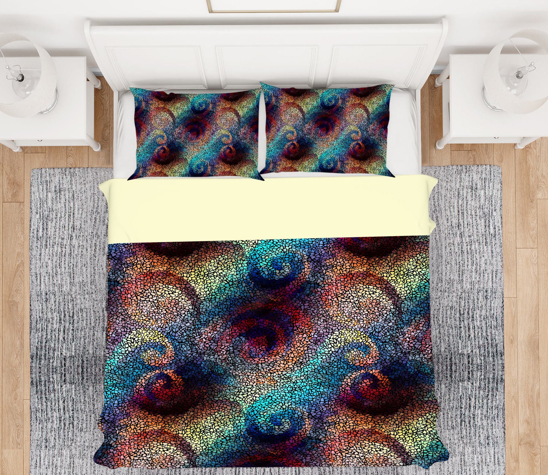 3D Color Texture 13216 Bed Pillowcases Quilt