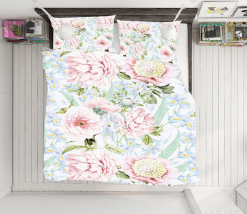 3D Pink Peony 172 Uta Naumann Bedding Bed Pillowcases Quilt Quiet Covers AJ Creativity Home 