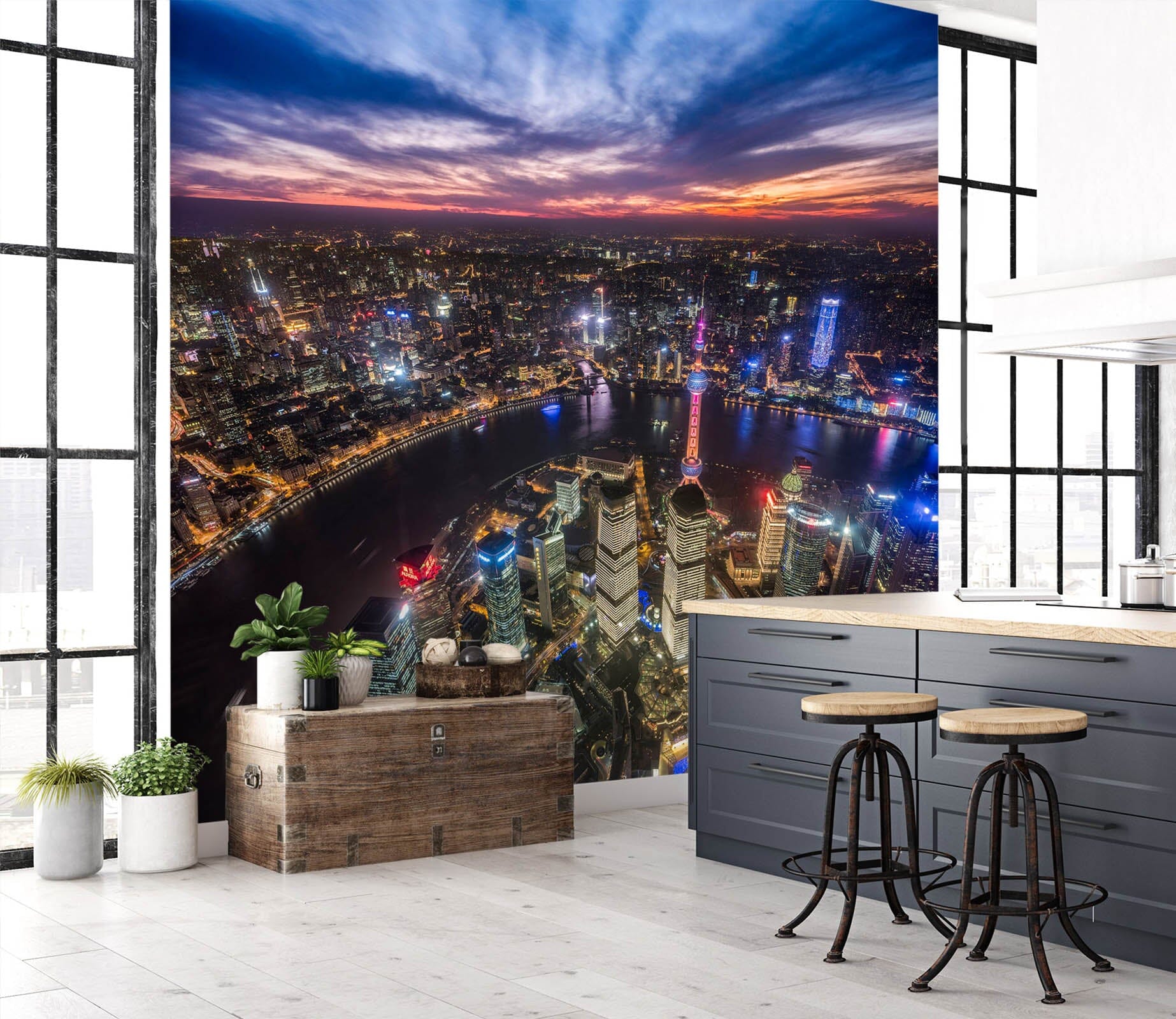 3D River At Night 1427 Marco Carmassi Wall Mural Wall Murals Wallpaper AJ Wallpaper 2 