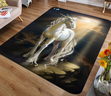 3D Beam Unicorn 90 Non Slip Rug Mat Mat AJ Creativity Home 