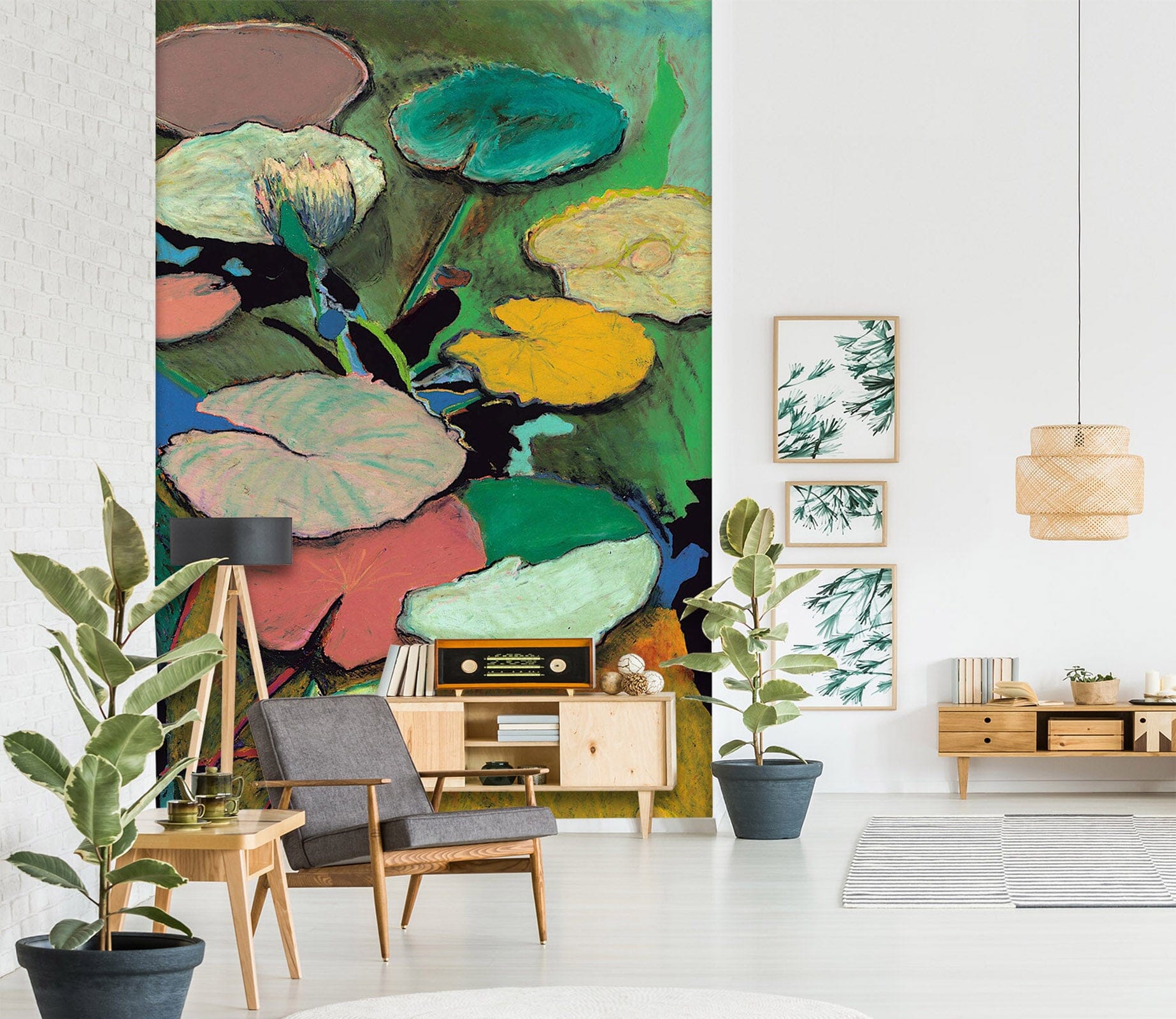 3D Painted Pond 299 Allan P. Friedlander Wall Mural Wall Murals Wallpaper AJ Wallpaper 2 