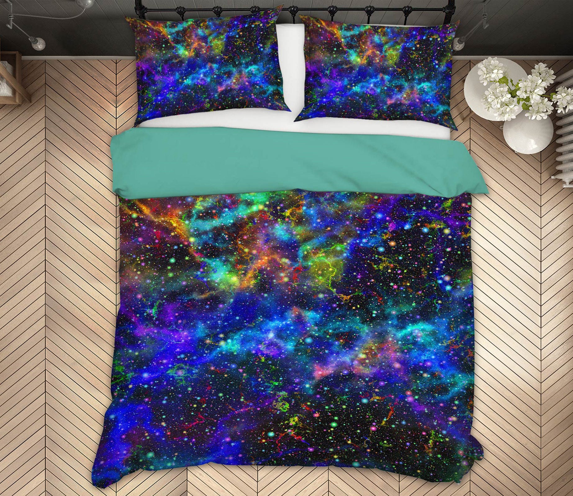 3D Colorful Starry Sky 15128 Bed Pillowcases Quilt