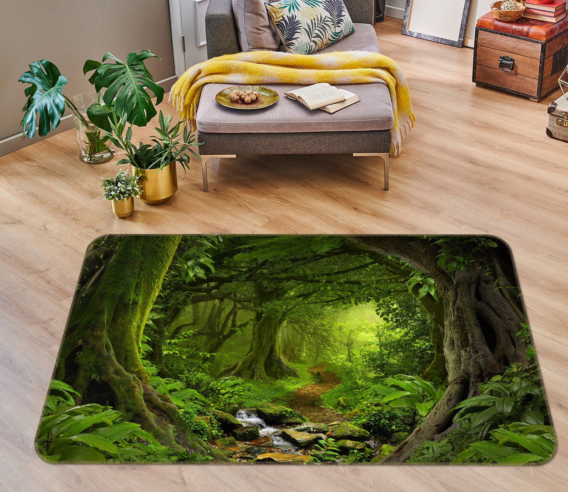 3D Forest 34148 Non Slip Rug Mat