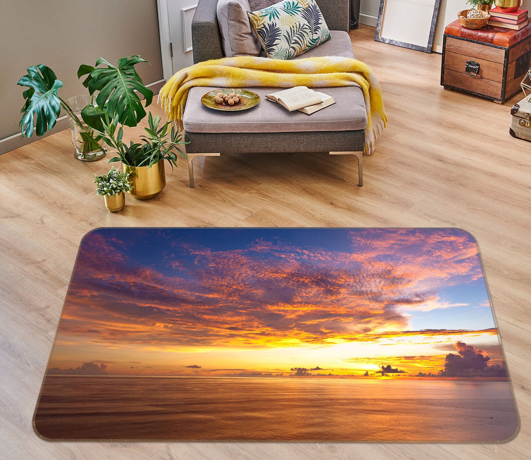 3D Sky Clouds 31188 Non Slip Rug Mat
